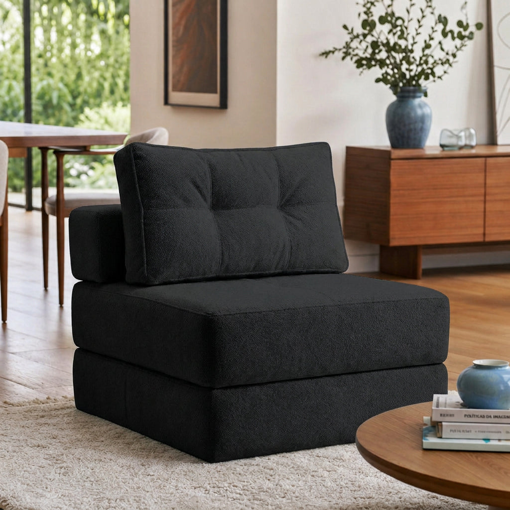 Poltrona Na Caixa Cama Luxo Decorativa Monzac Boucle