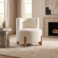 Poltrona Decorativa Orgânica Curva Bouclé | Sala, Quarto e Recepção