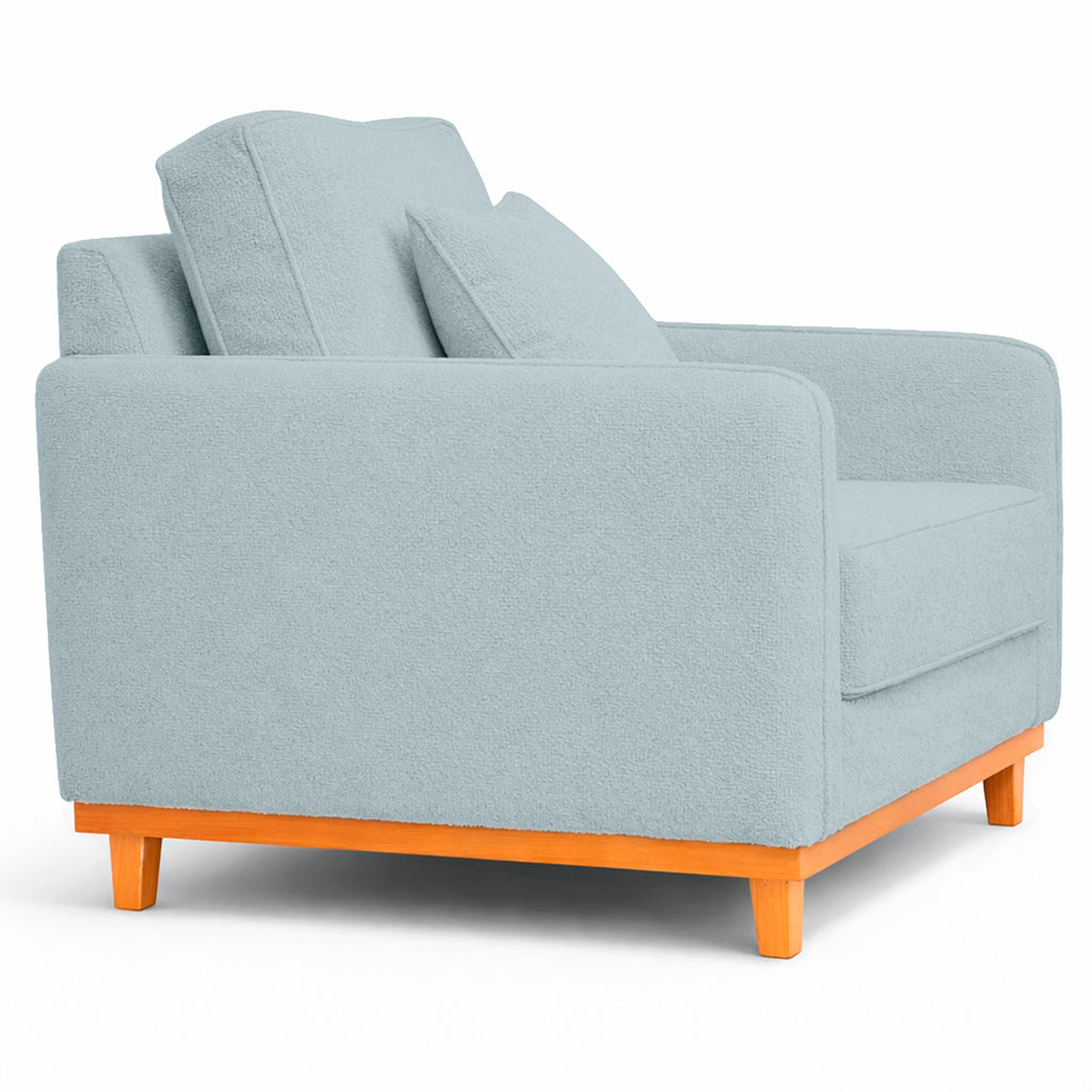 Poltrona Sena em Bouclé, Design Compacto