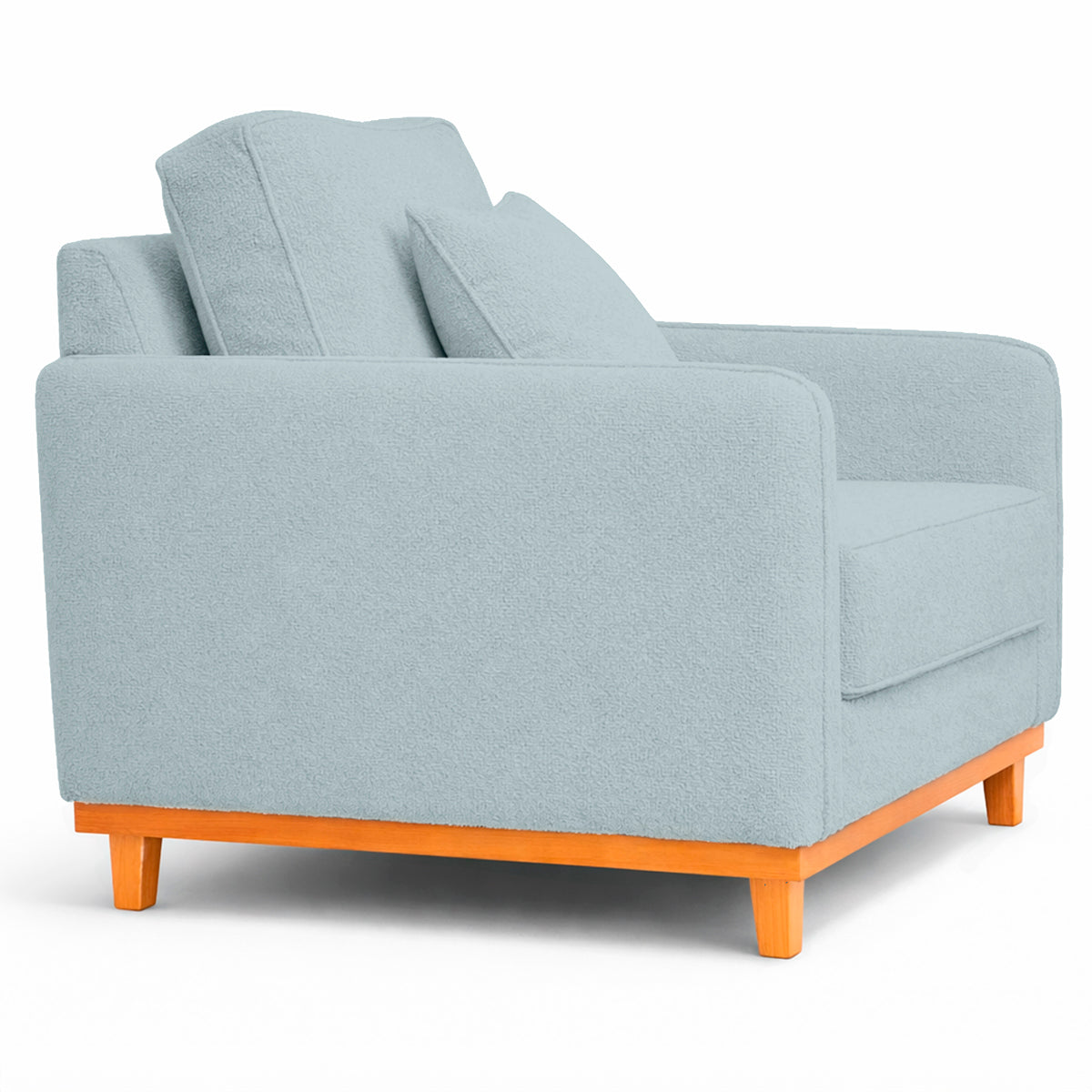 Poltrona Sena em Bouclé, Design Compacto