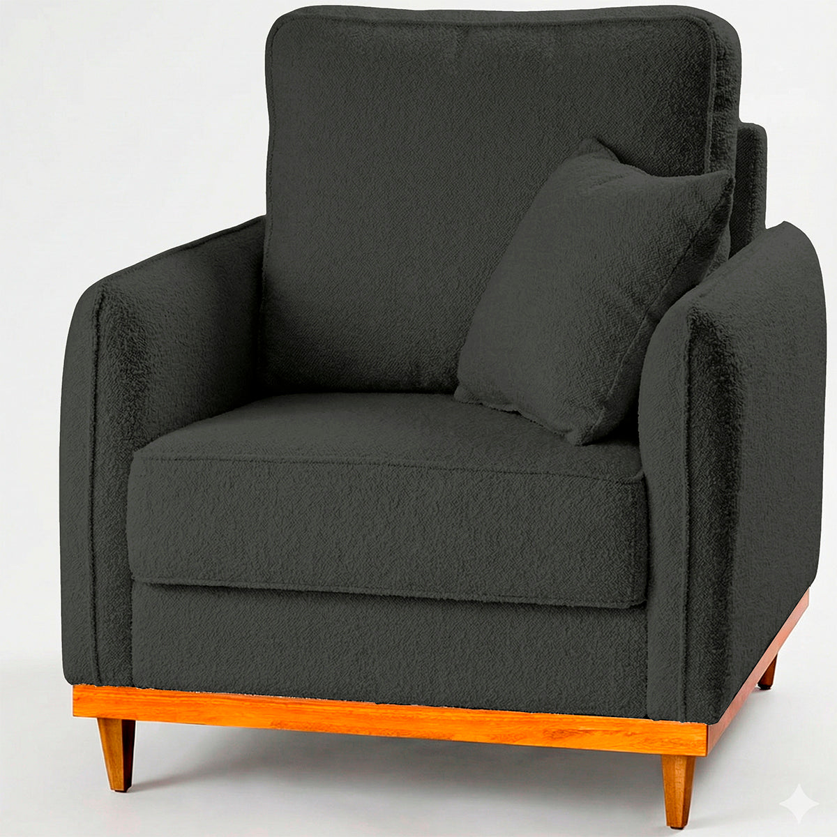Poltrona Sena em Bouclé, Design Compacto
