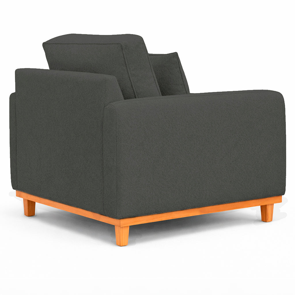 Poltrona Sena em Bouclé, Design Compacto