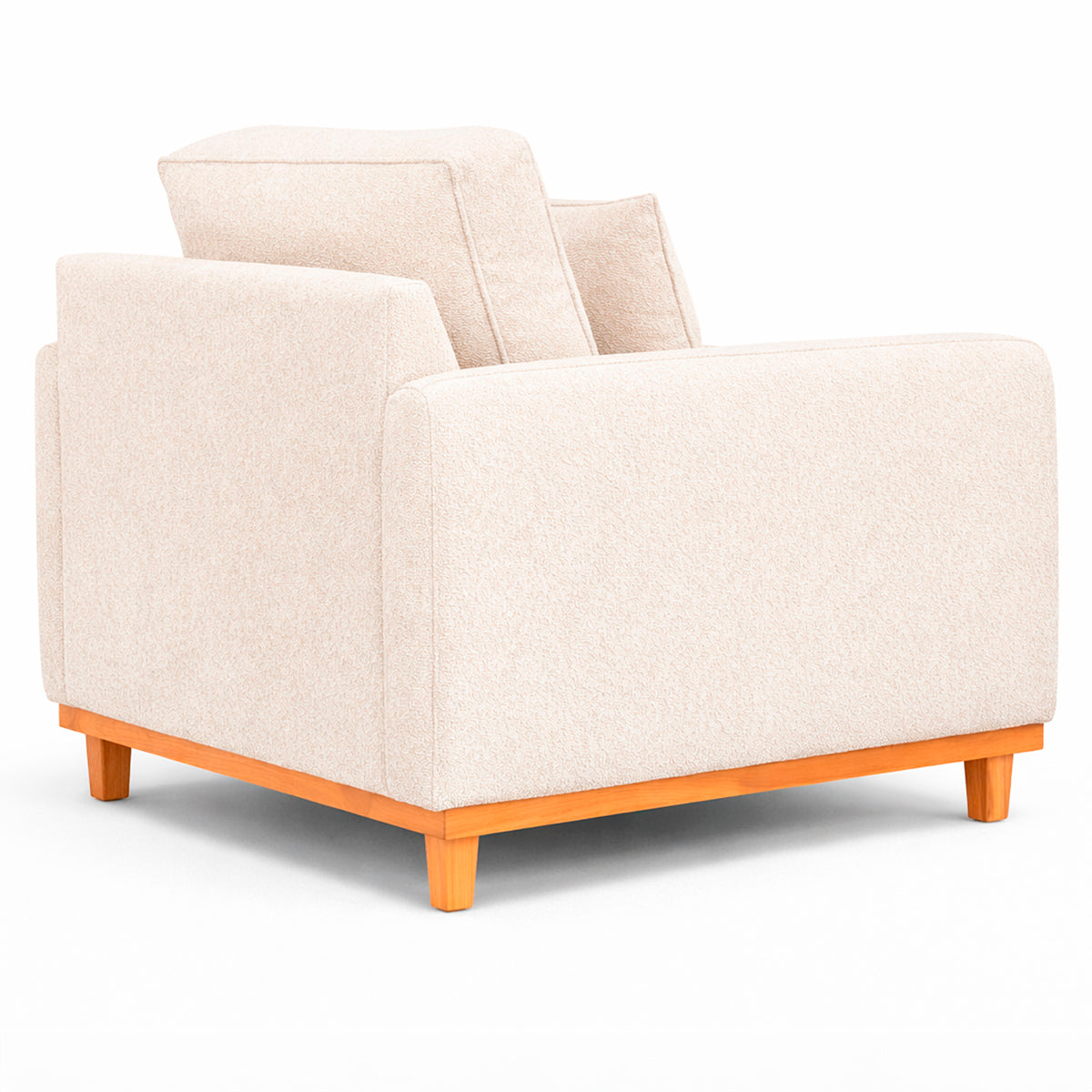 Poltrona Sena em Bouclé, Design Compacto