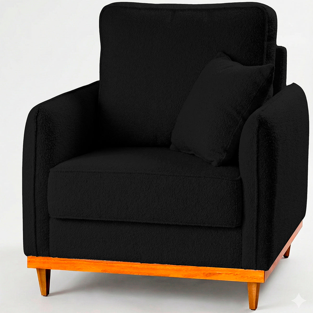 Poltrona Sena em Bouclé, Design Compacto