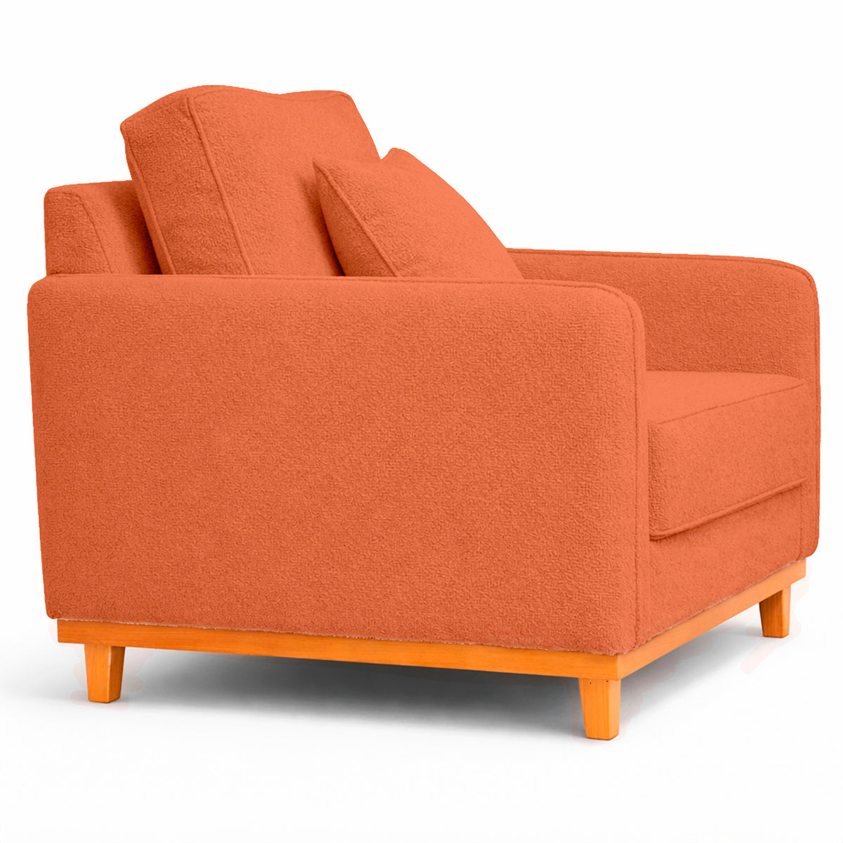 Poltrona Sena em Bouclé, Design Compacto