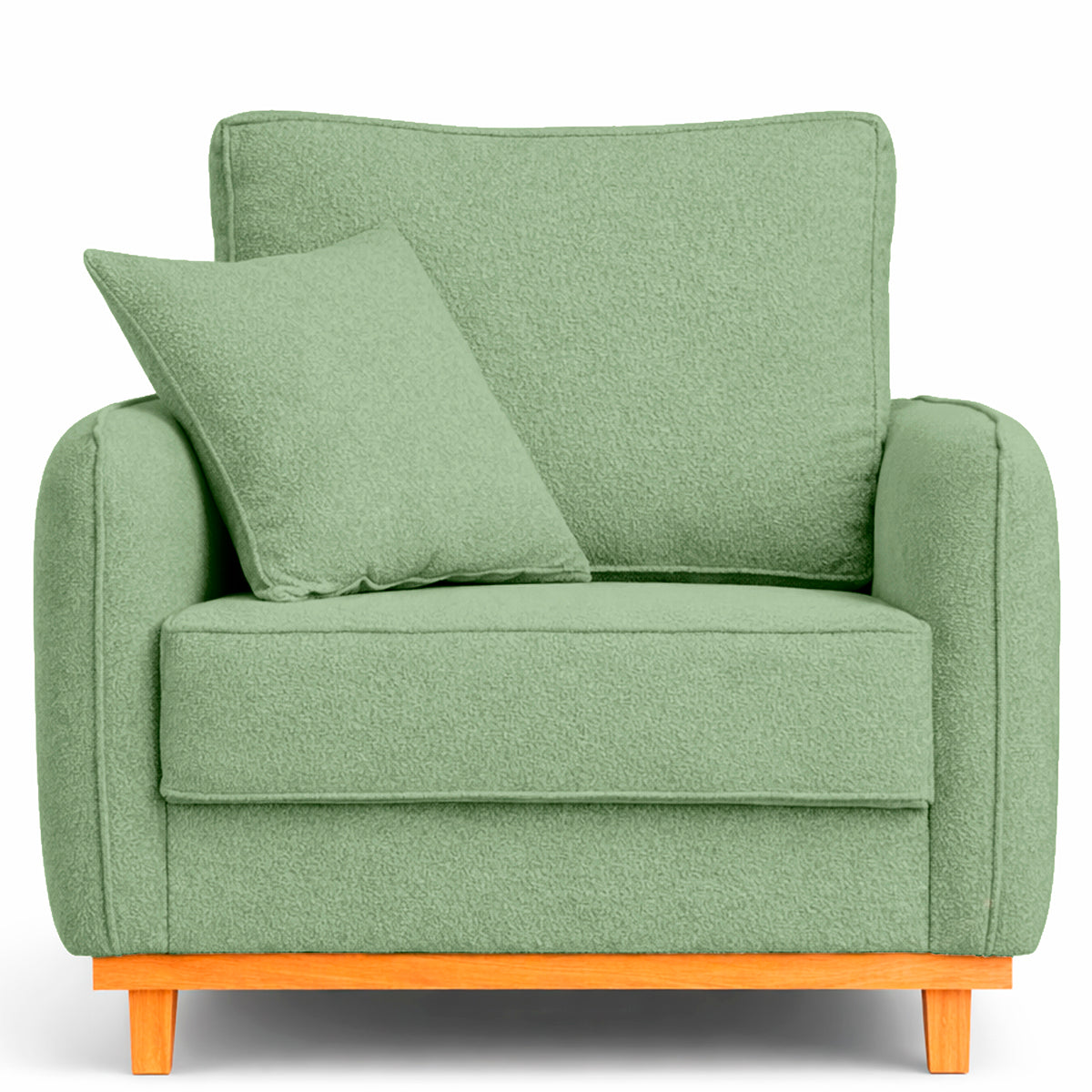 Poltrona Sena em Bouclé, Design Compacto