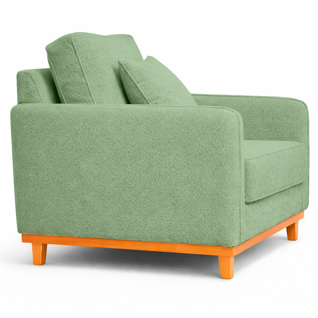 Poltrona Sena em Bouclé, Design Compacto