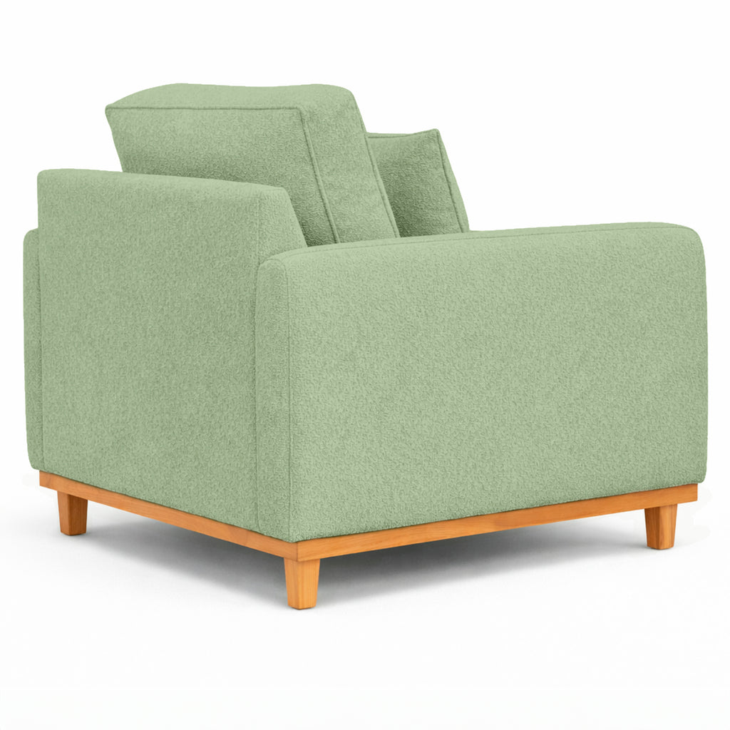 Poltrona Sena em Bouclé, Design Compacto