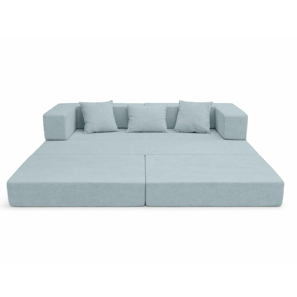 Sofá Cama Casal 2 Em 1 Puff Na Caixa Aura Boucle