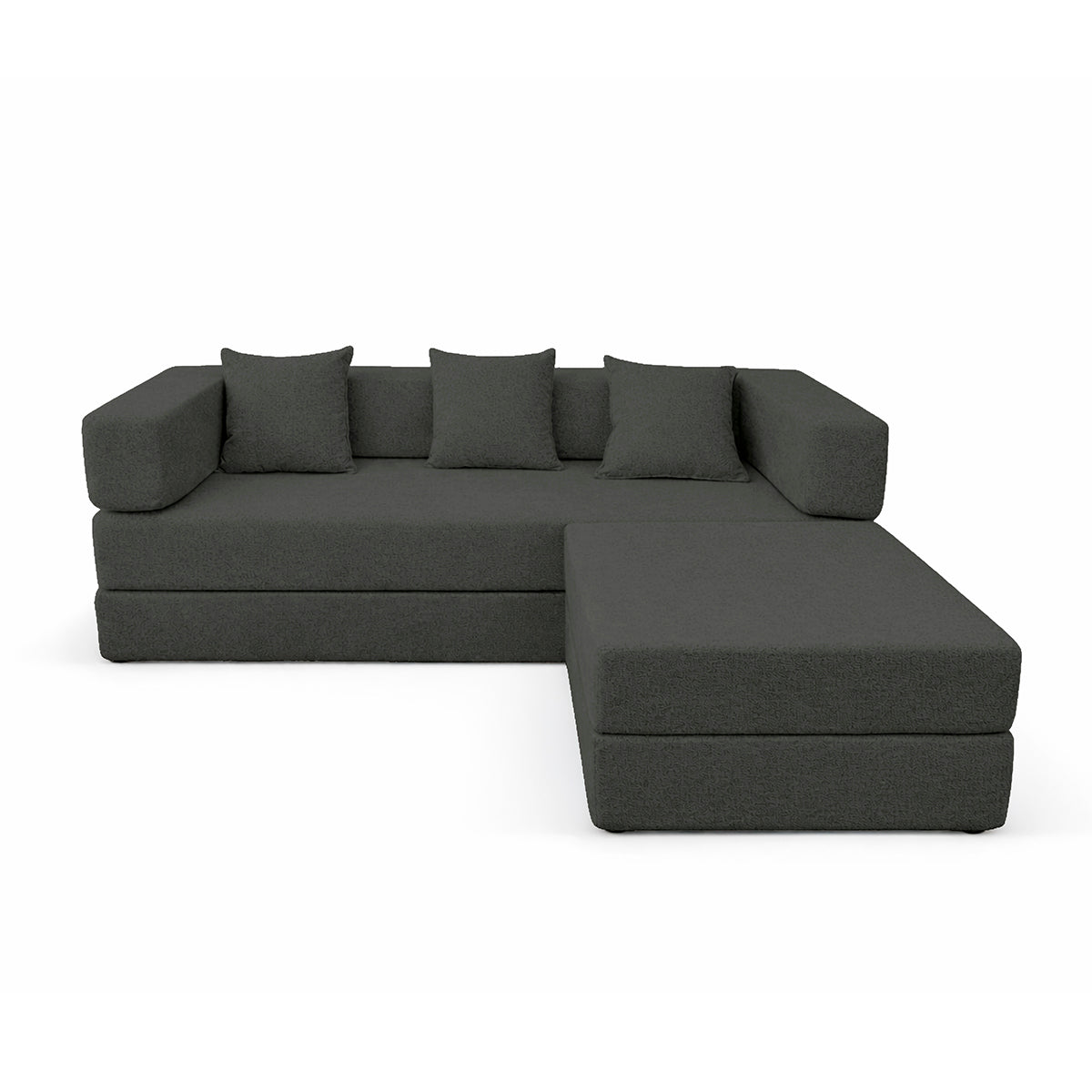 Sofá Cama Casal 2 Em 1 Puff Na Caixa Aura Boucle