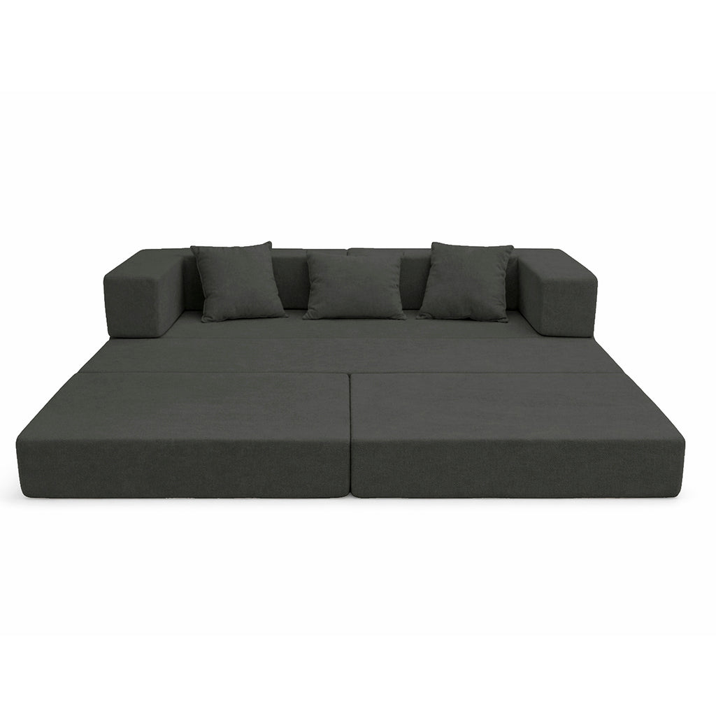 Sofá Cama Casal 2 Em 1 Puff Na Caixa Aura Boucle