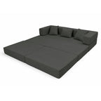 Sofá Cama Casal 2 Em 1 Puff Na Caixa Aura Boucle