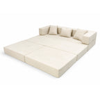 Sofá Cama Casal 2 Em 1 Puff Na Caixa Aura Boucle