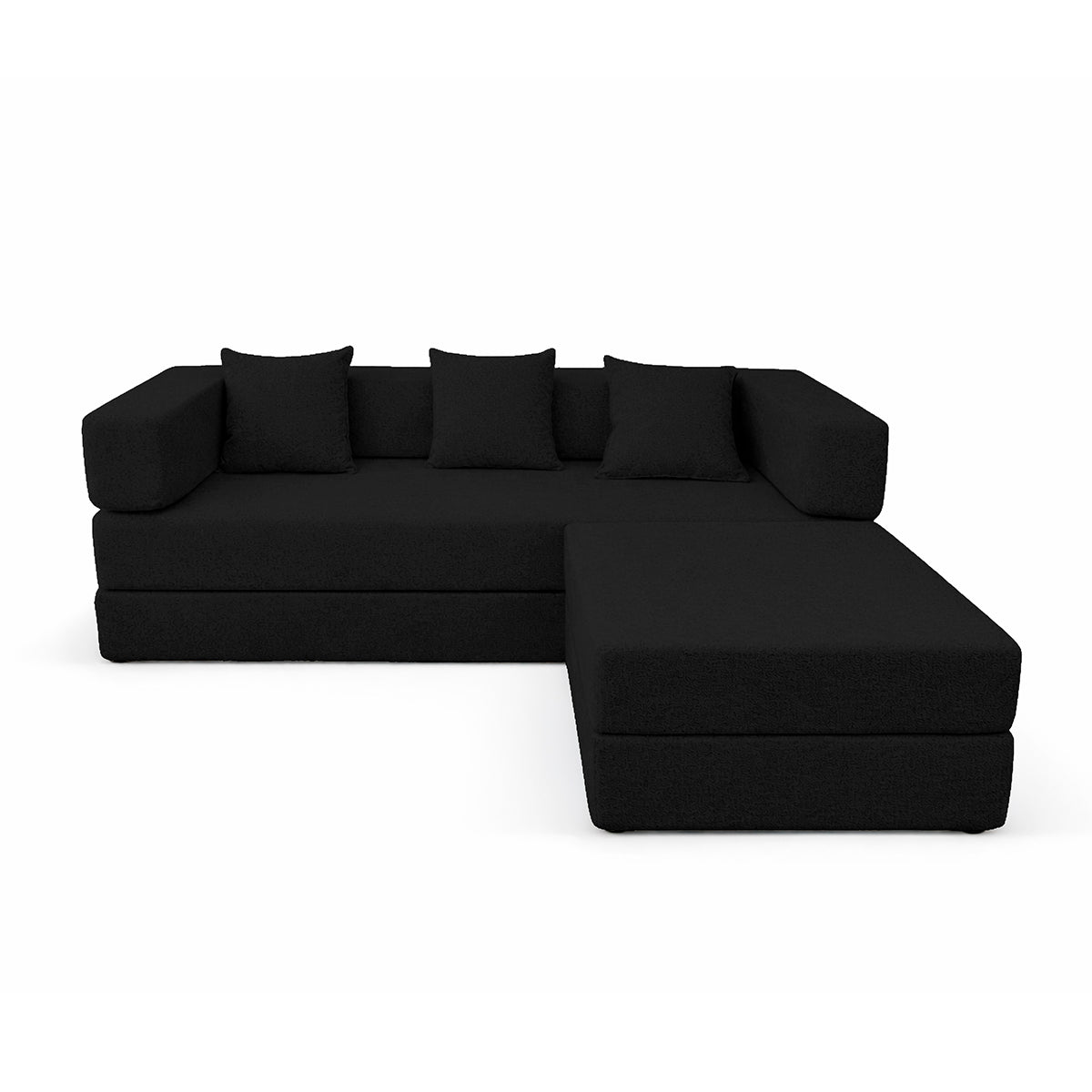 Sofá Cama Casal 2 Em 1 Puff Na Caixa Aura Boucle