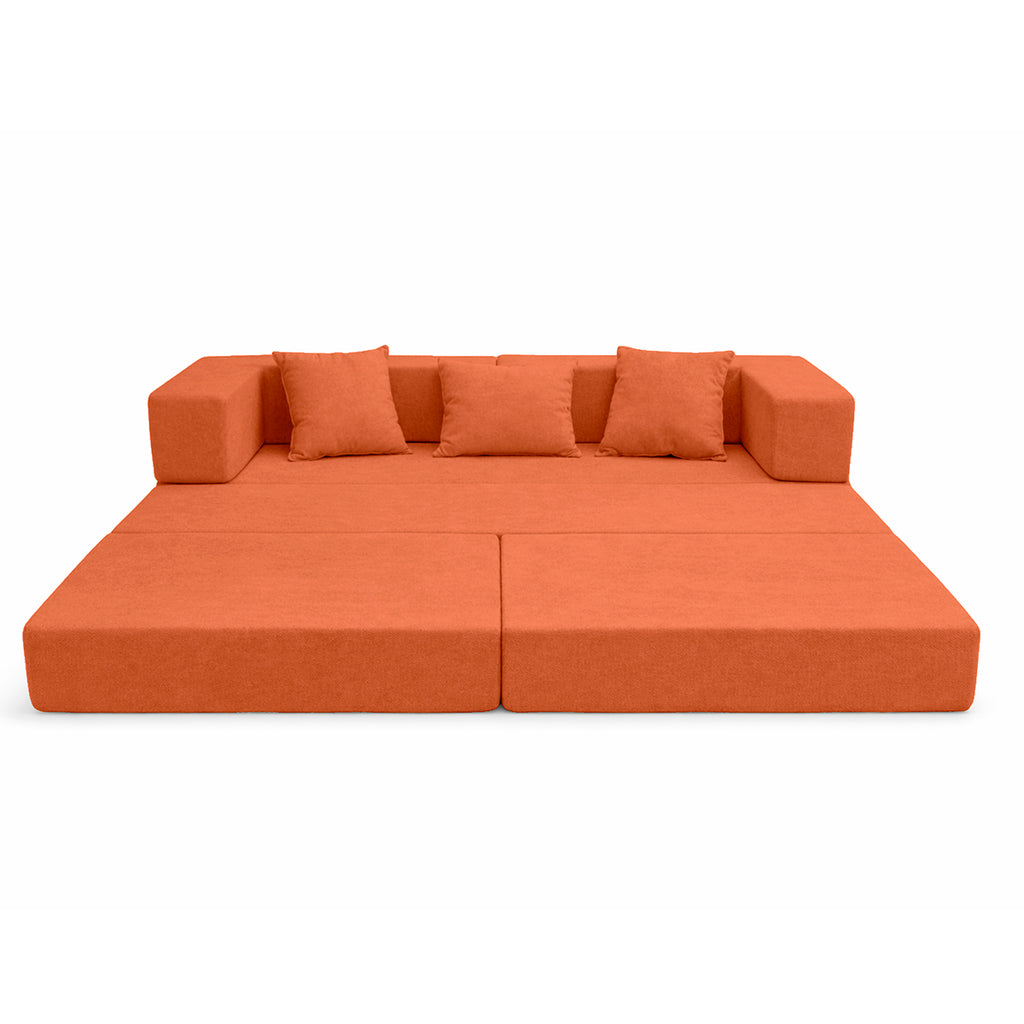 Sofá Cama Casal 2 Em 1 Puff Na Caixa Aura Boucle