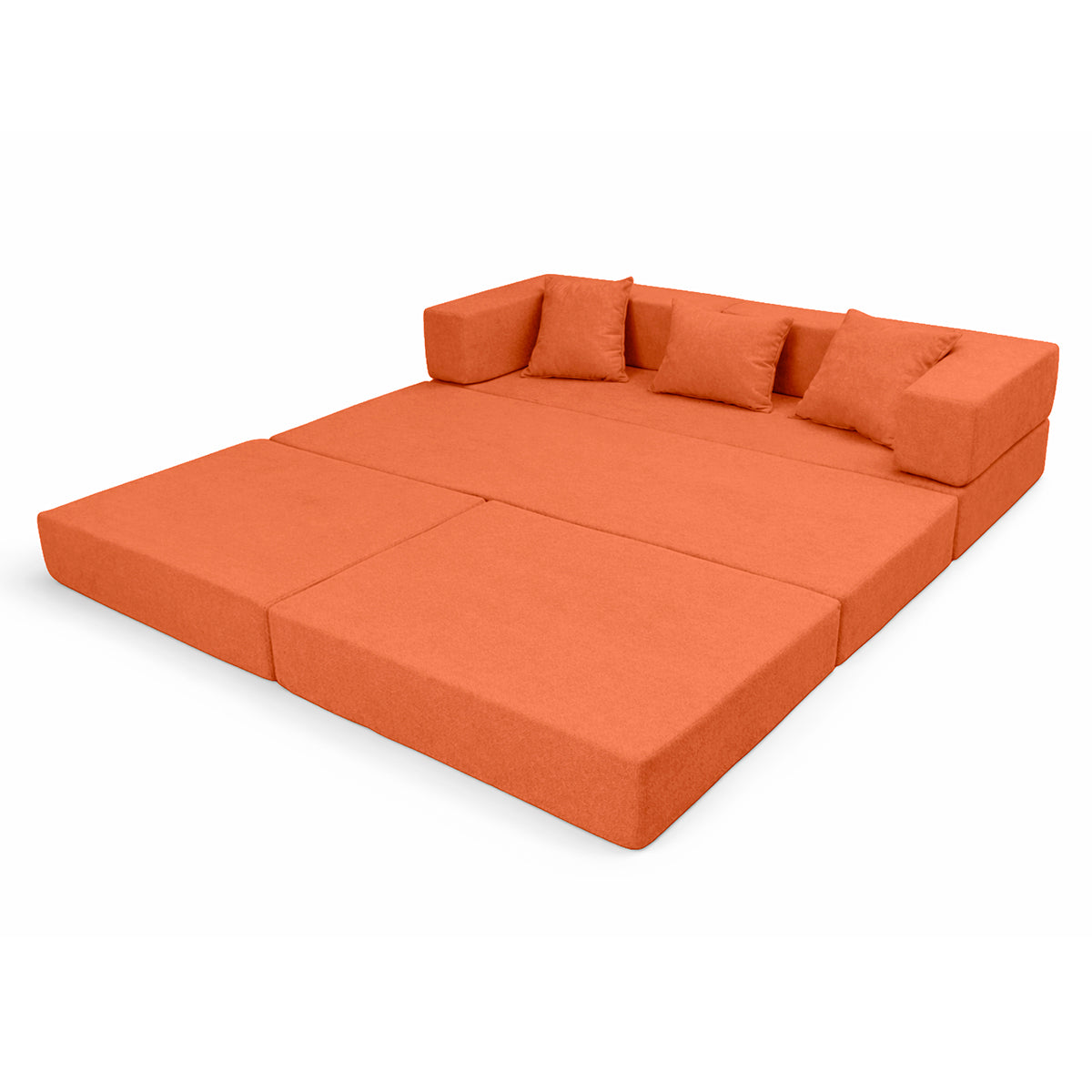 Sofá Cama Casal 2 Em 1 Puff Na Caixa Aura Boucle