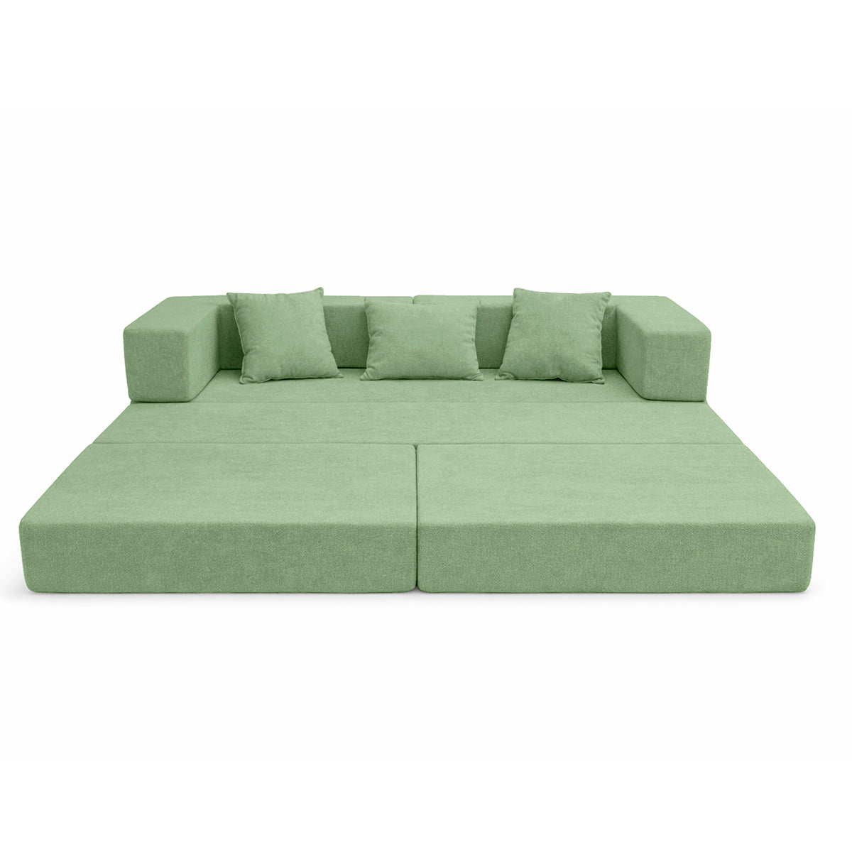 Sofá Cama Casal 2 Em 1 Puff Na Caixa Aura Boucle