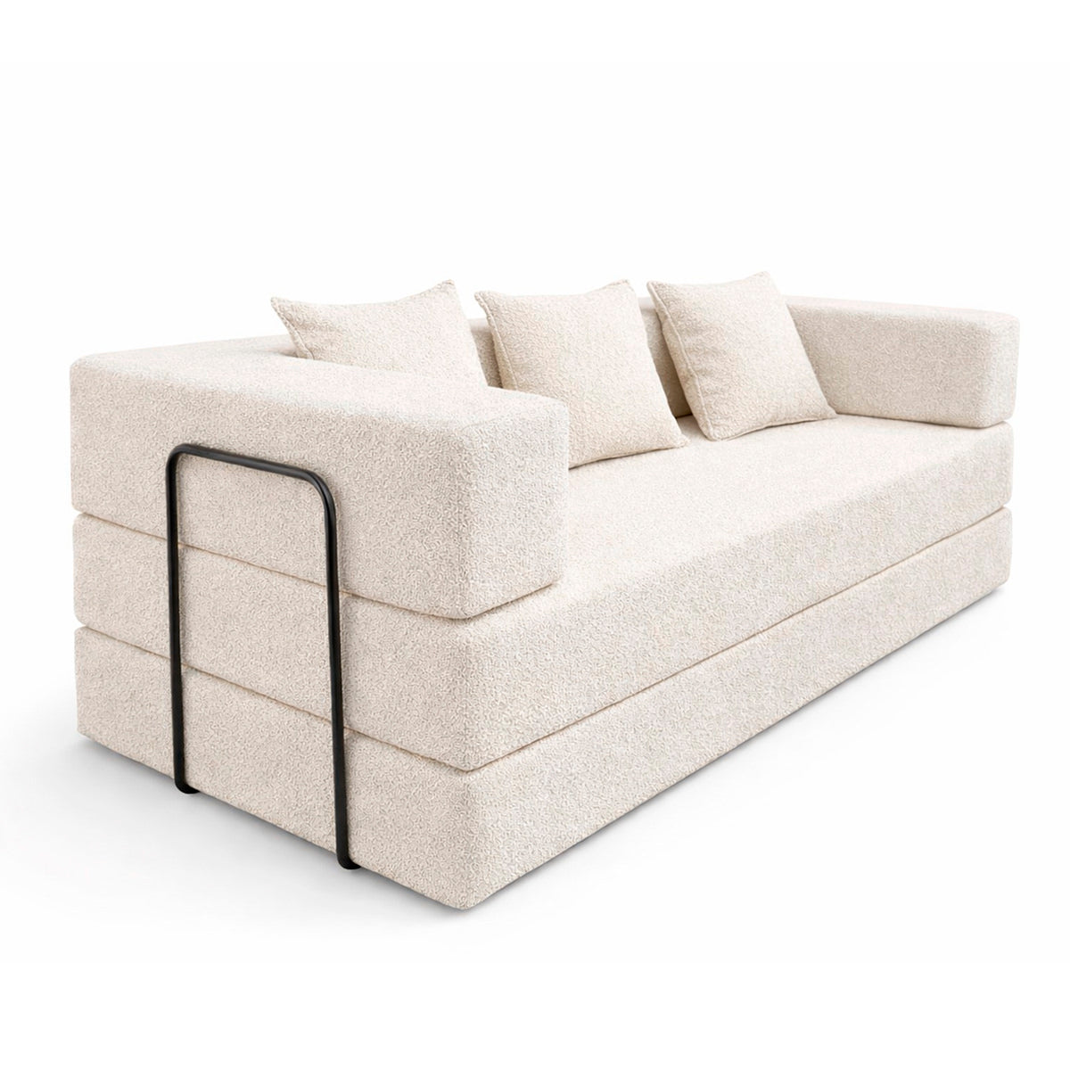 Sofá-Cama Aura Sofá na Caixa em Bouclé, 190 cm