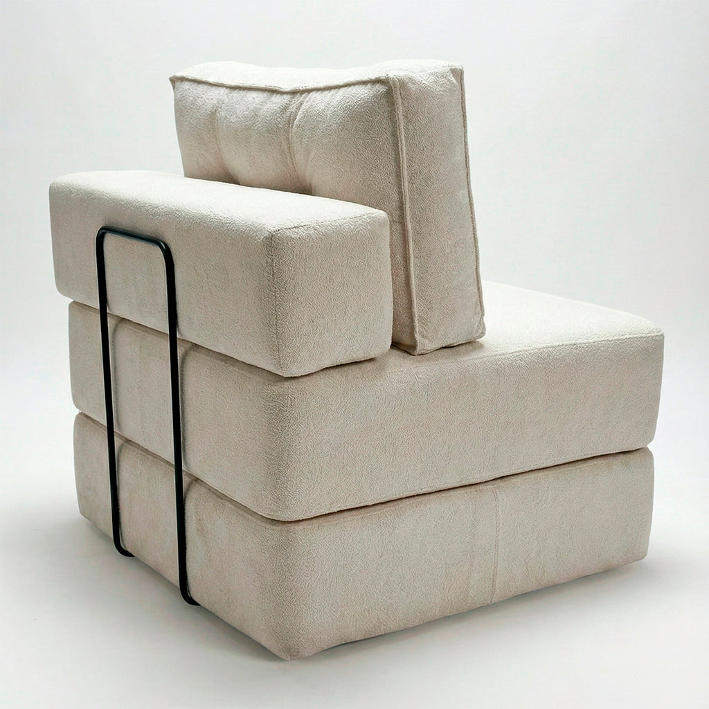 Poltrona Na Caixa Cama Luxo Decorativa Monzac Boucle