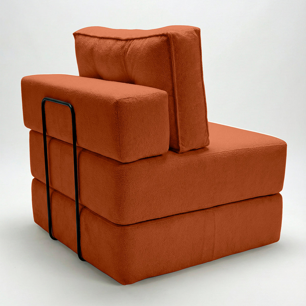 Poltrona Na Caixa Cama Luxo Decorativa Monzac Boucle