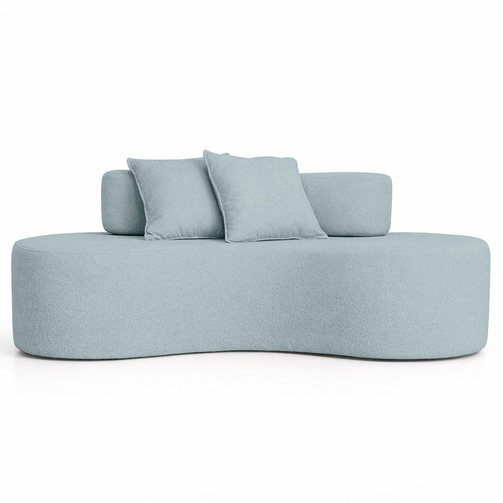 Sofá Orgânico 3 Lugares Bouclé Confortável Luxo