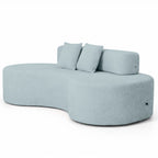 Sofá Orgânico 3 Lugares Bouclé Confortável Luxo