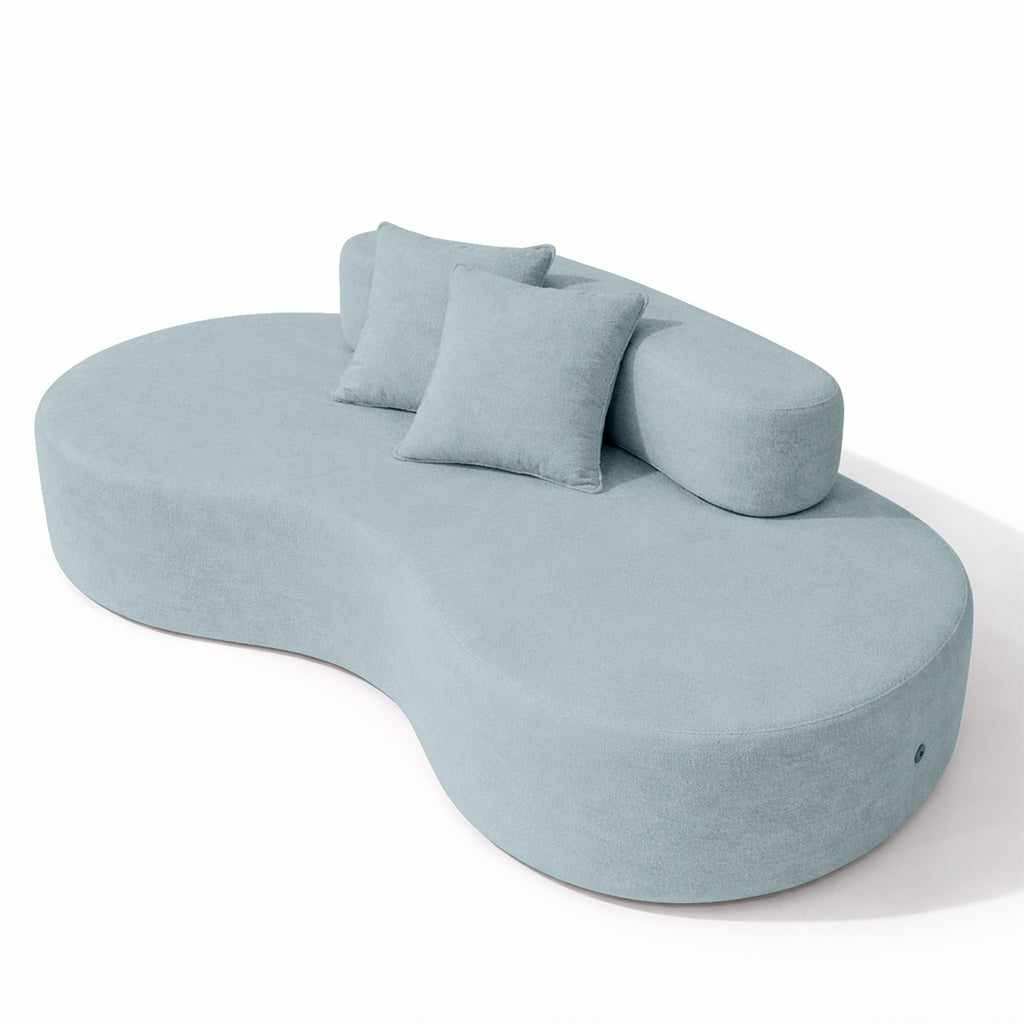 Sofá Orgânico 3 Lugares Bouclé Confortável Luxo
