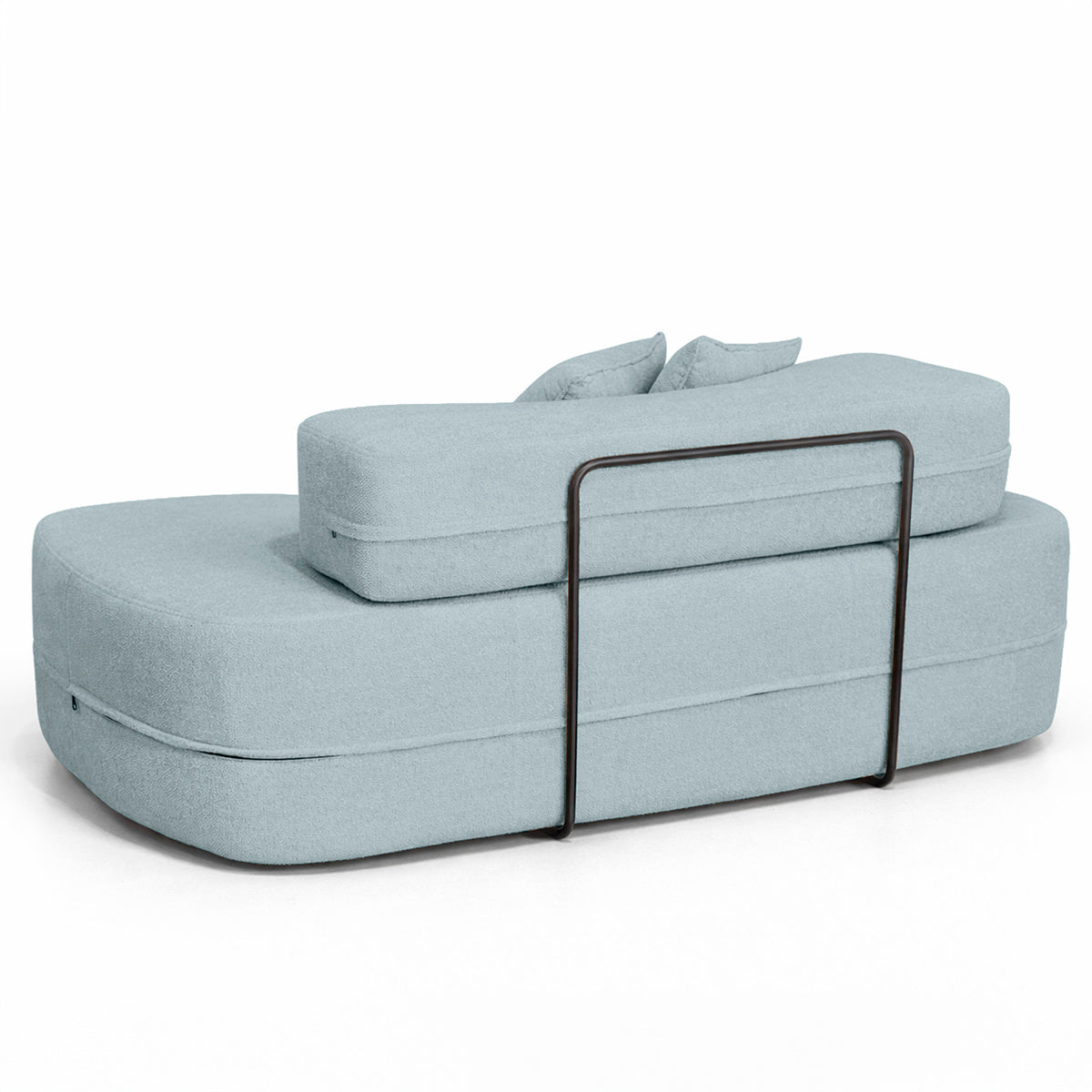 Sofá Orgânico 3 Lugares Bouclé Confortável Luxo