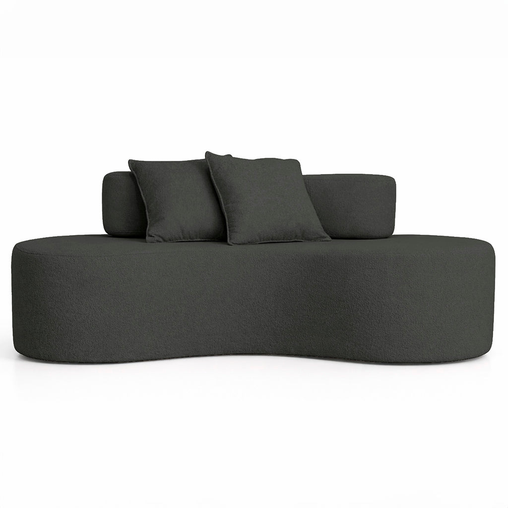 Sofá Orgânico 3 Lugares Bouclé Confortável Luxo