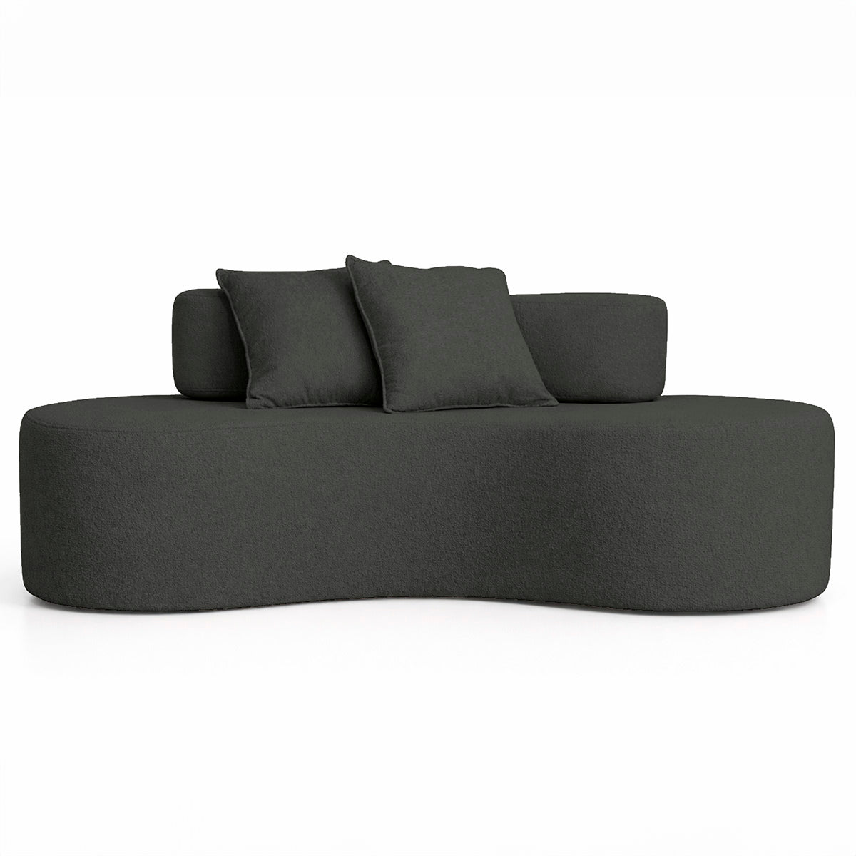 Sofá Orgânico 3 Lugares Bouclé Confortável Luxo