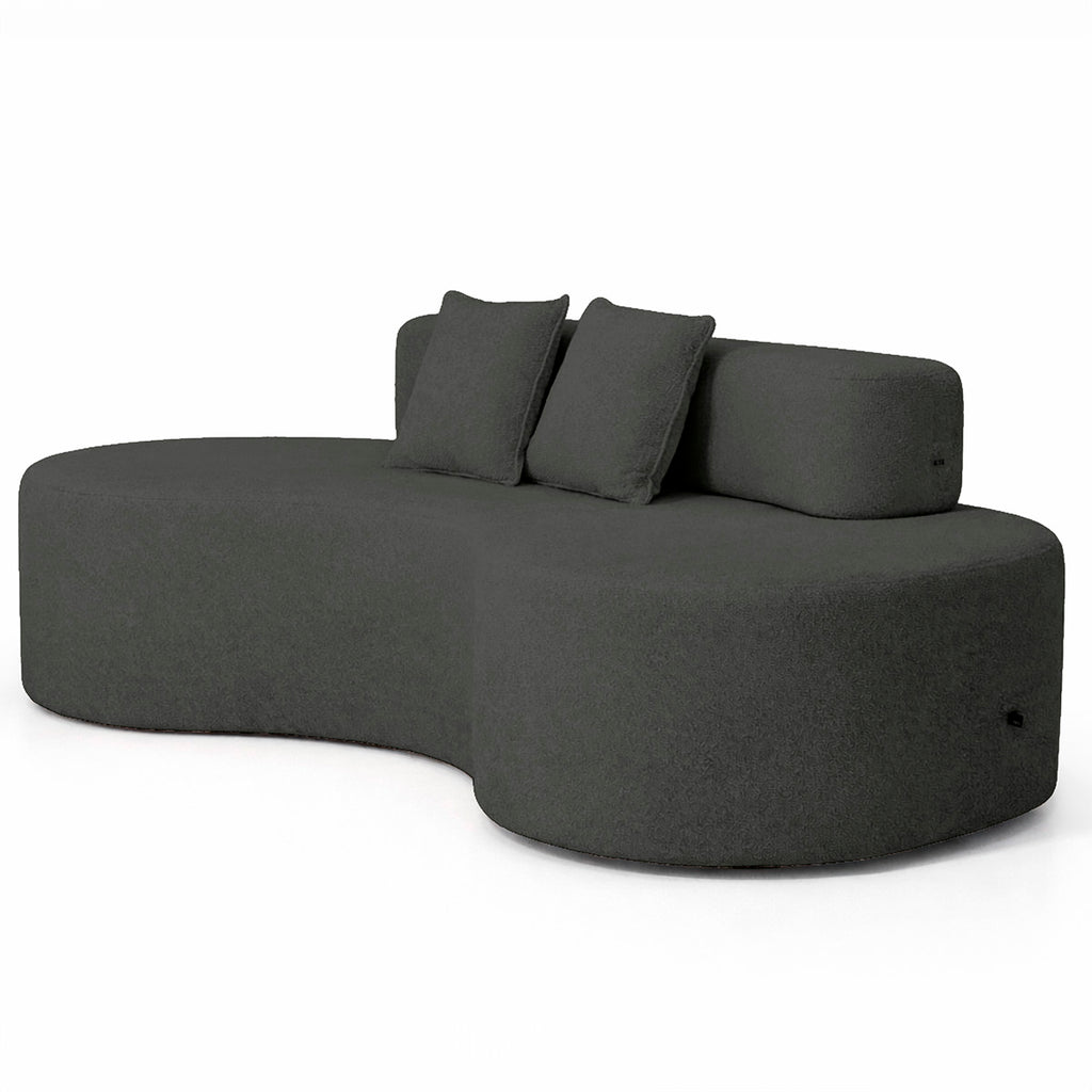 Sofá Orgânico 3 Lugares Bouclé Confortável Luxo