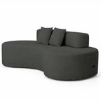 Sofá Orgânico 3 Lugares Bouclé Confortável Luxo