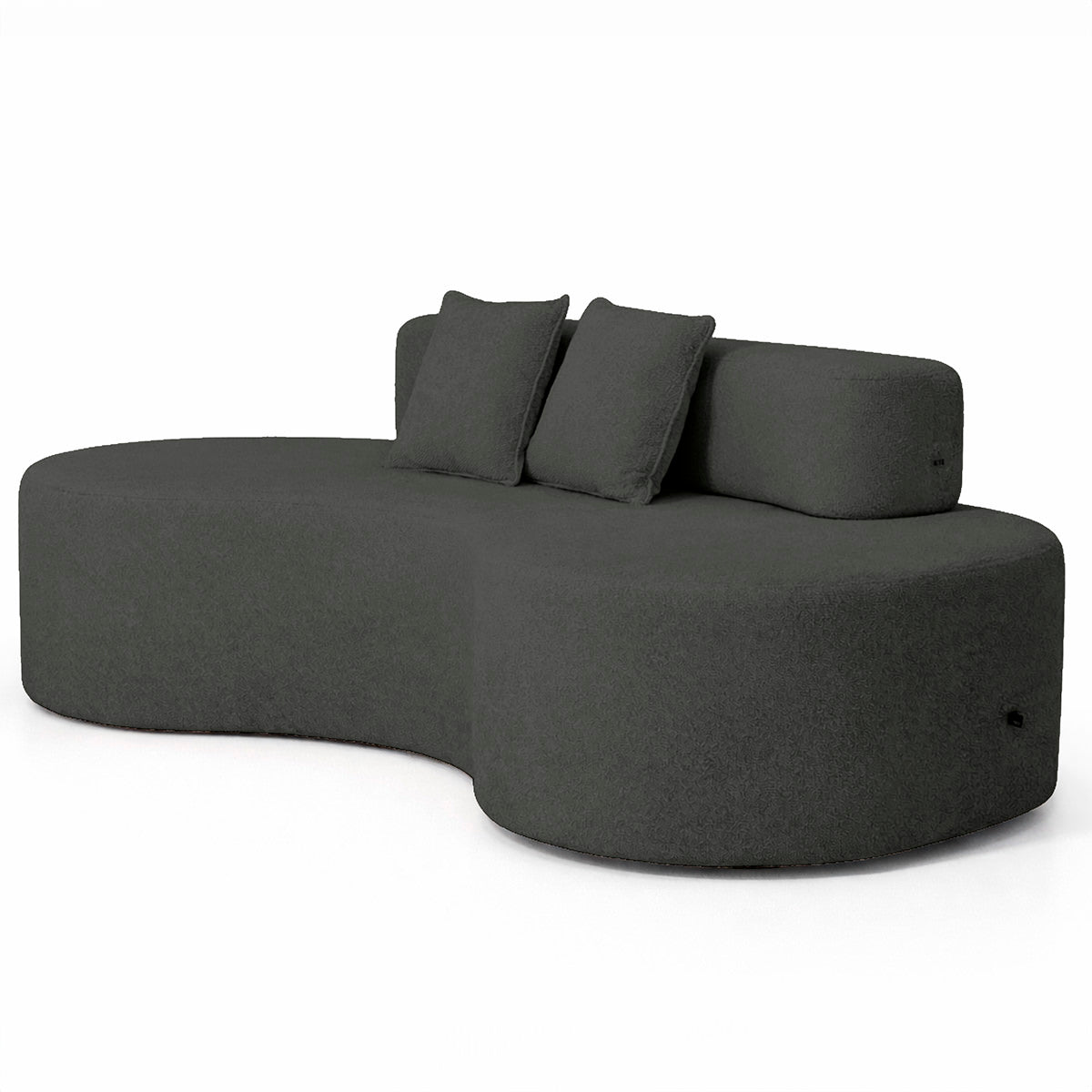 Sofá Orgânico 3 Lugares Bouclé Confortável Luxo