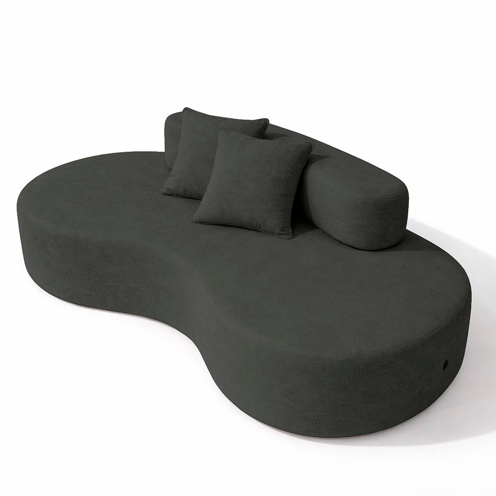 Sofá Orgânico 3 Lugares Bouclé Confortável Luxo