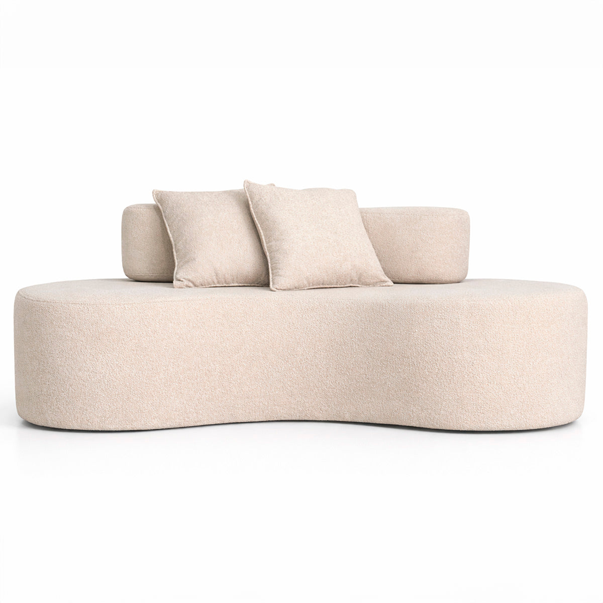Sofá Orgânico 3 Lugares Bouclé Confortável Luxo