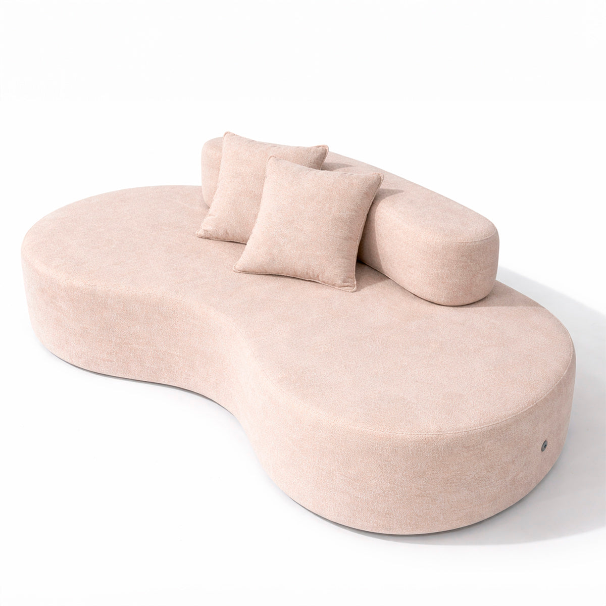 Sofá Orgânico 3 Lugares Bouclé Confortável Luxo