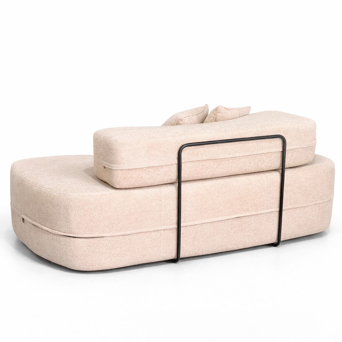 Sofá Orgânico 3 Lugares Bouclé Confortável Luxo