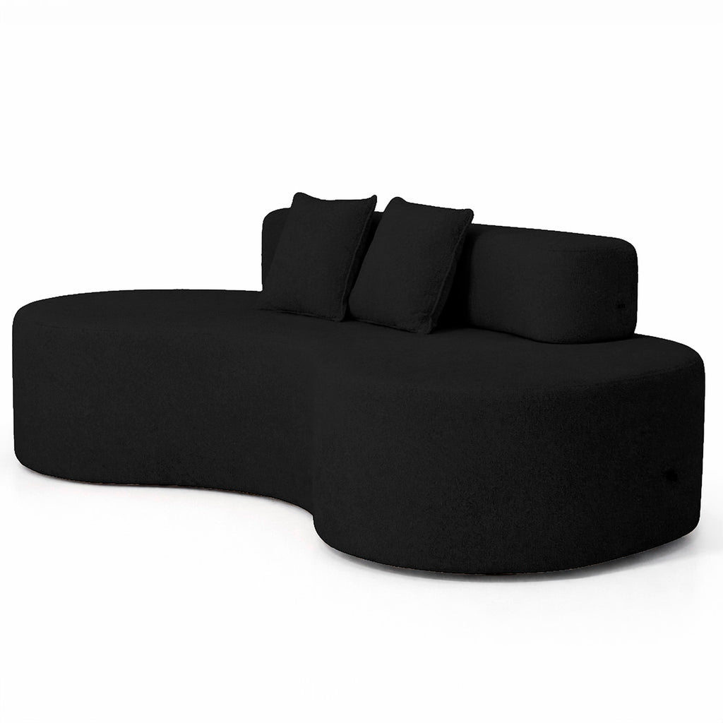 Sofá Orgânico 3 Lugares Bouclé Confortável Luxo