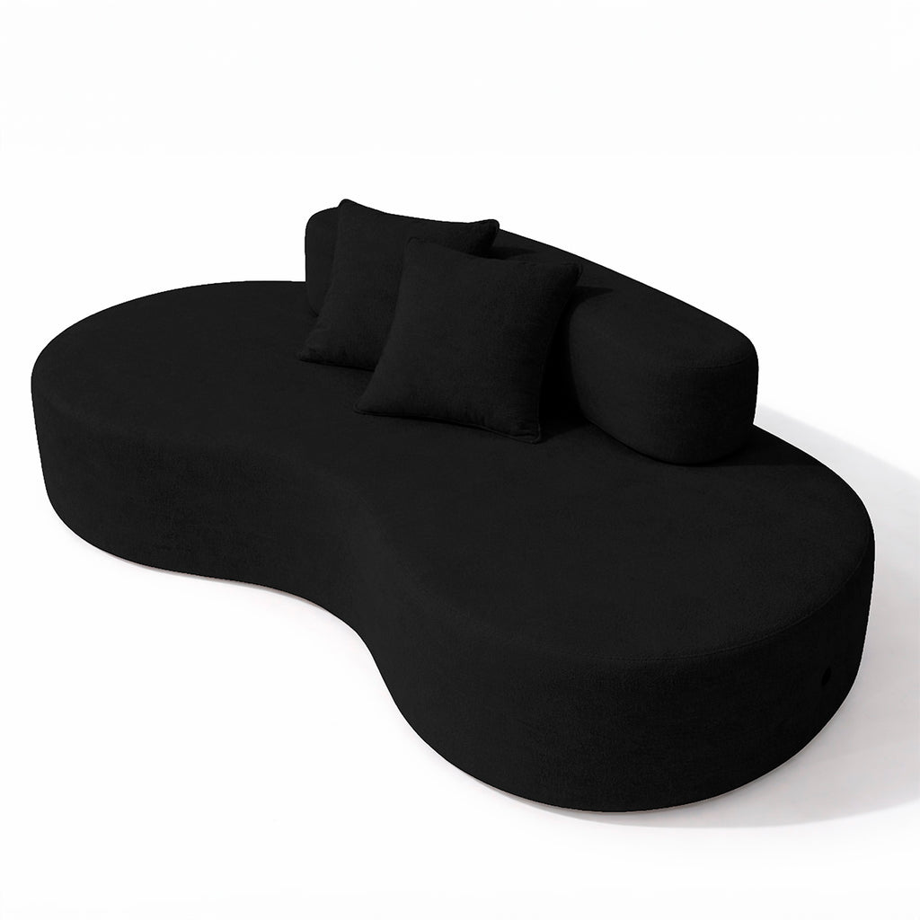 Sofá Orgânico 3 Lugares Bouclé Confortável Luxo