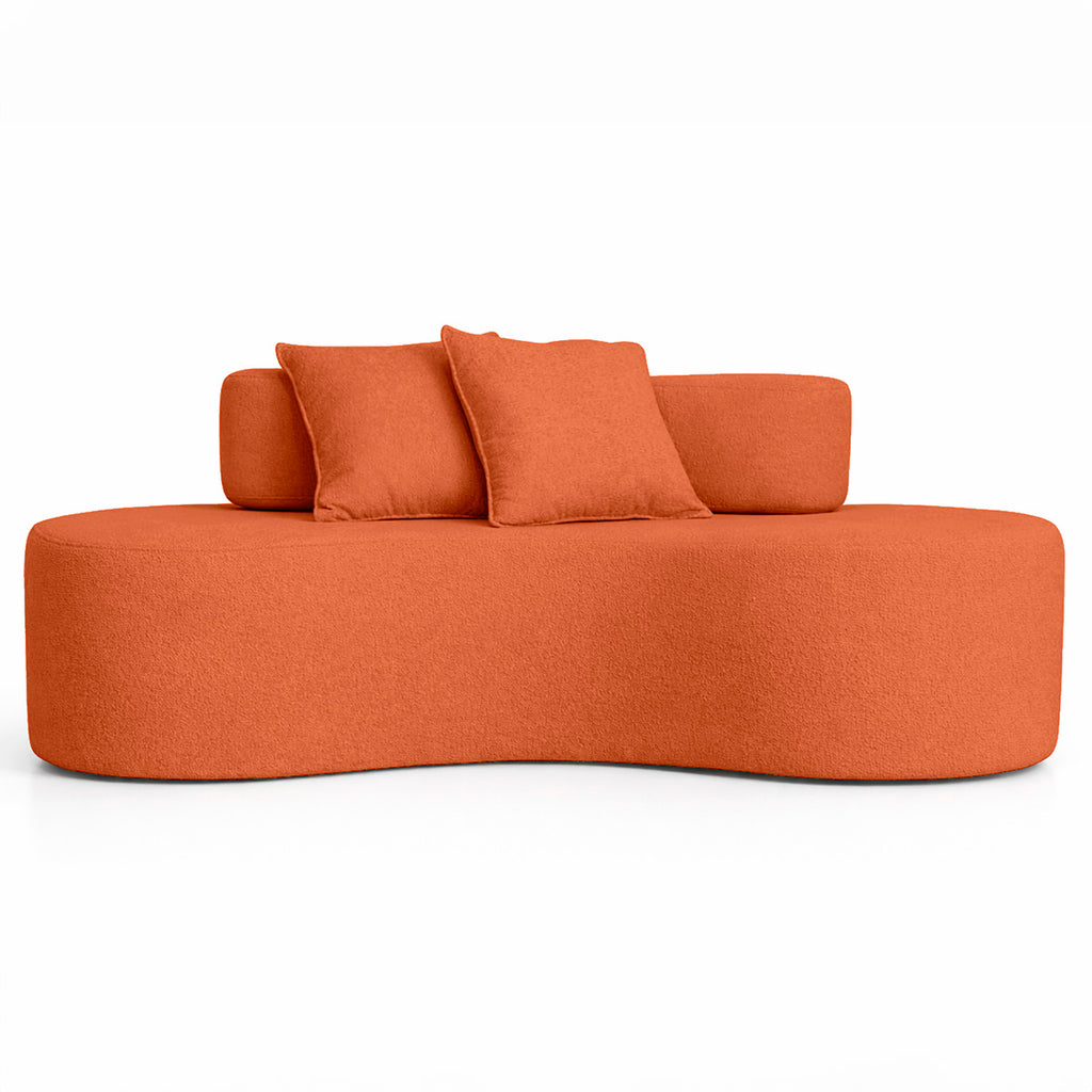 Sofá Orgânico 3 Lugares Bouclé Confortável Luxo