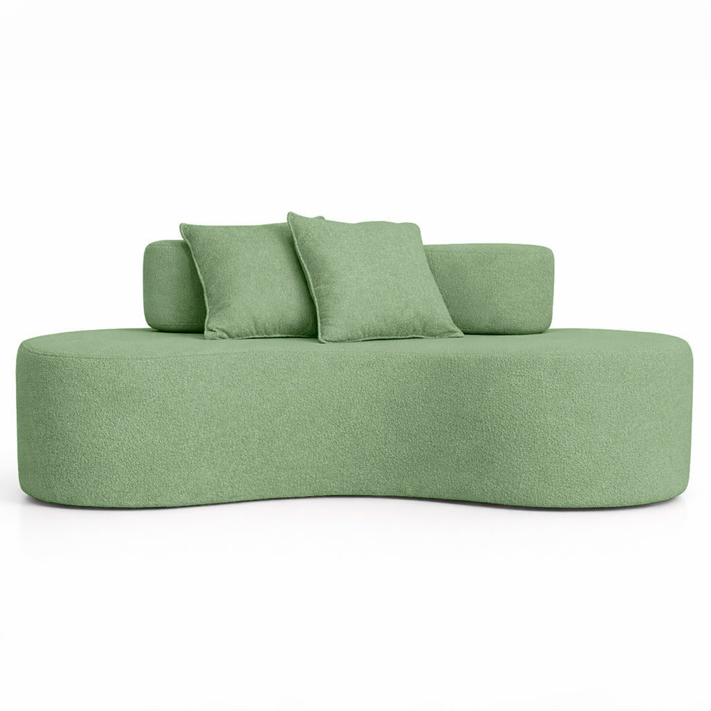 Sofá Orgânico 3 Lugares Bouclé Confortável Luxo