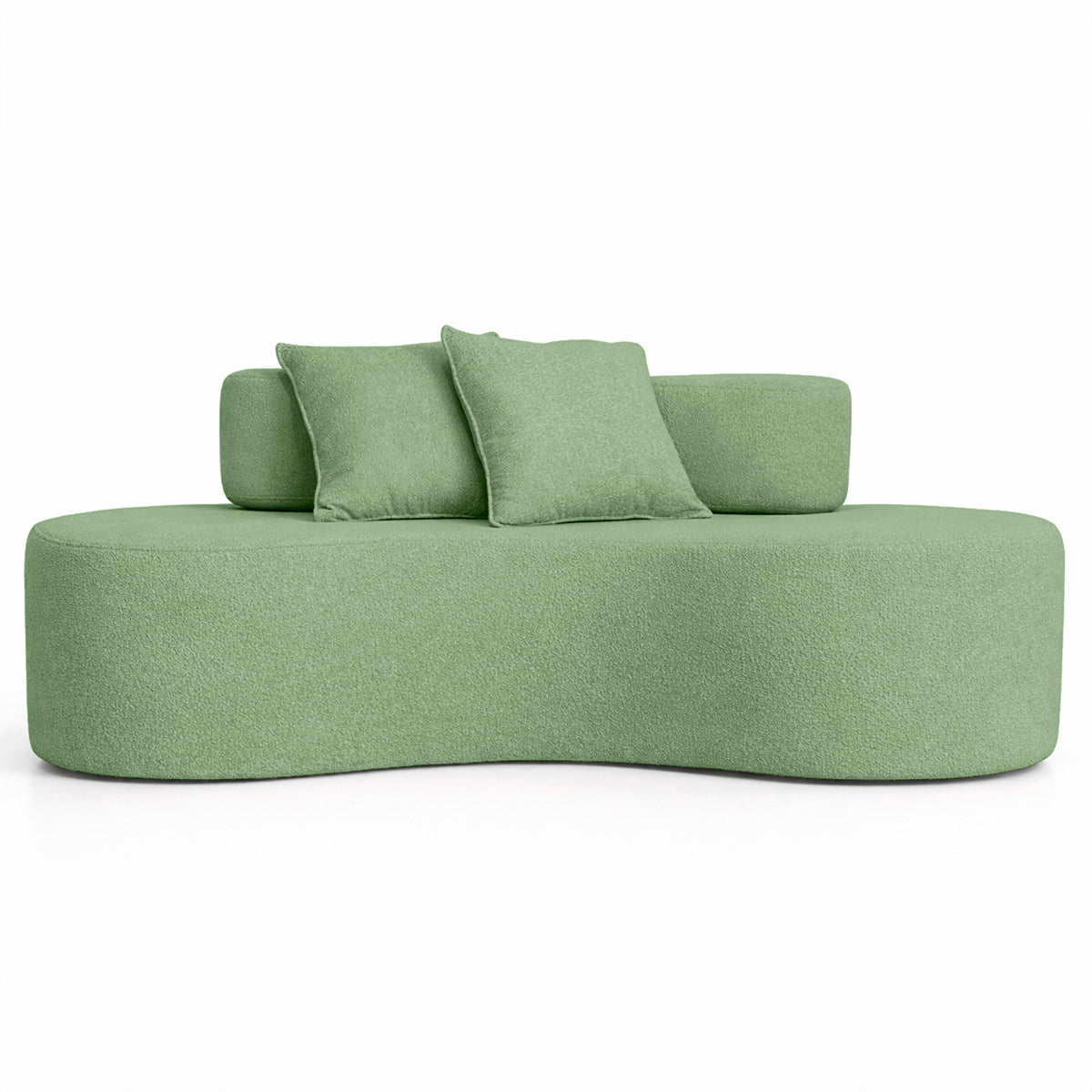 Sofá Orgânico 3 Lugares Bouclé Confortável Luxo