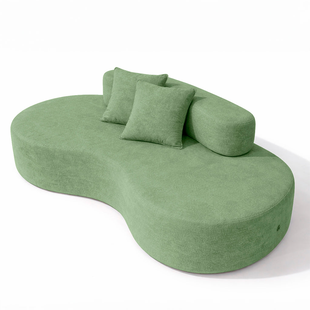Sofá Orgânico 3 Lugares Bouclé Confortável Luxo