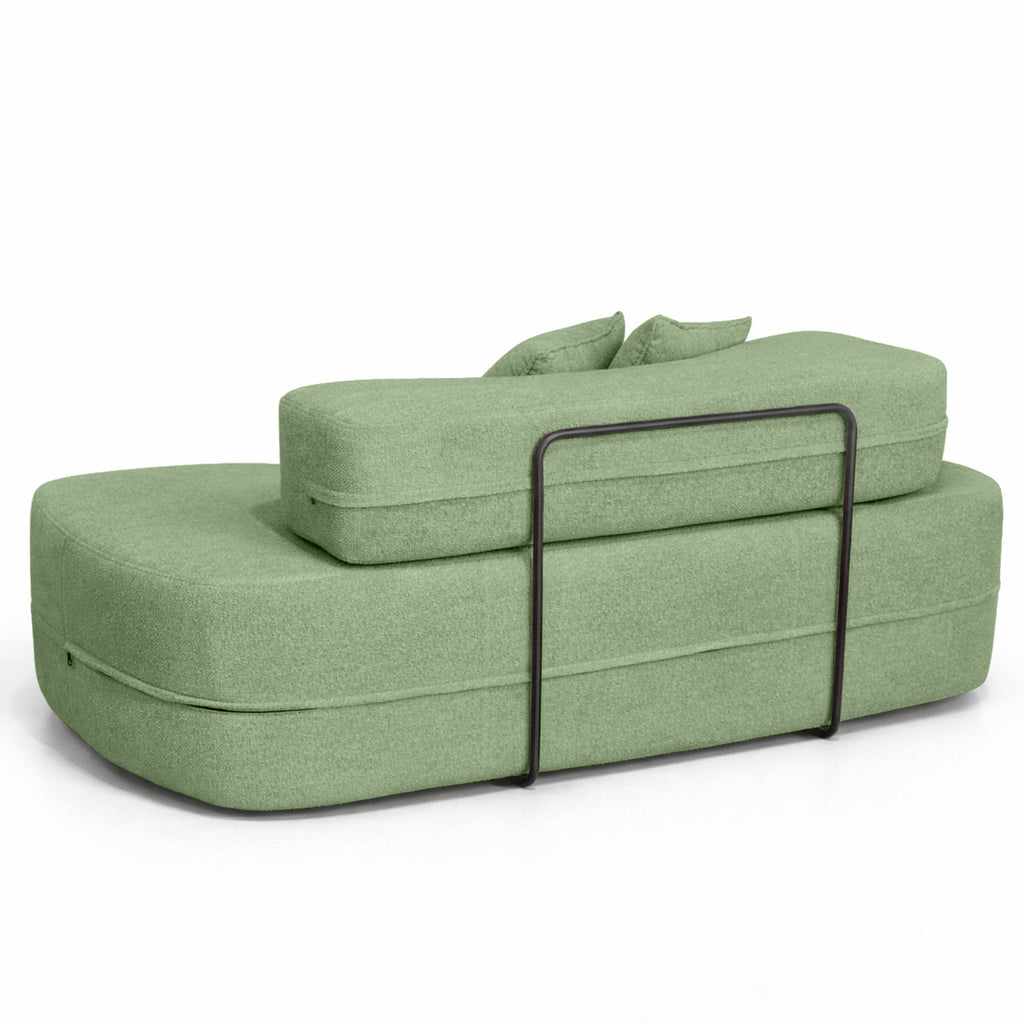 Sofá Orgânico 3 Lugares Bouclé Confortável Luxo