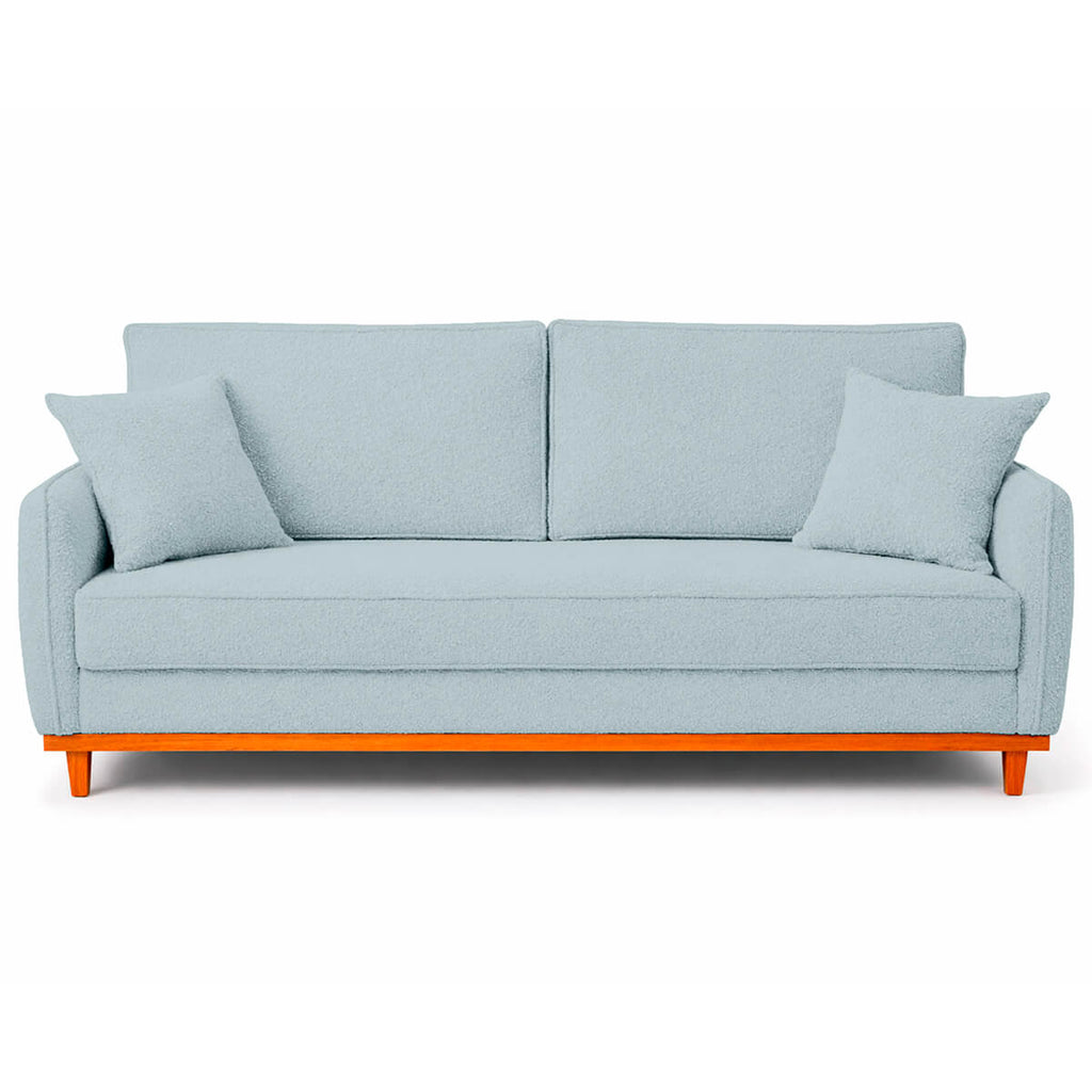 Sofá 2 Lugares Senna Bouclé Sala De Estar Moderno 140 Cm