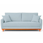 Sofá 2 Lugares Senna Bouclé Sala De Estar Moderno 140 Cm