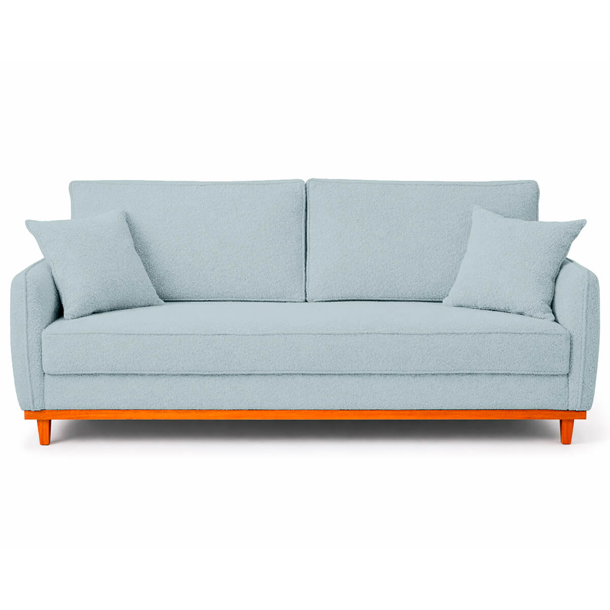 Sofá 2 Lugares Senna Bouclé Sala De Estar Moderno 140 Cm