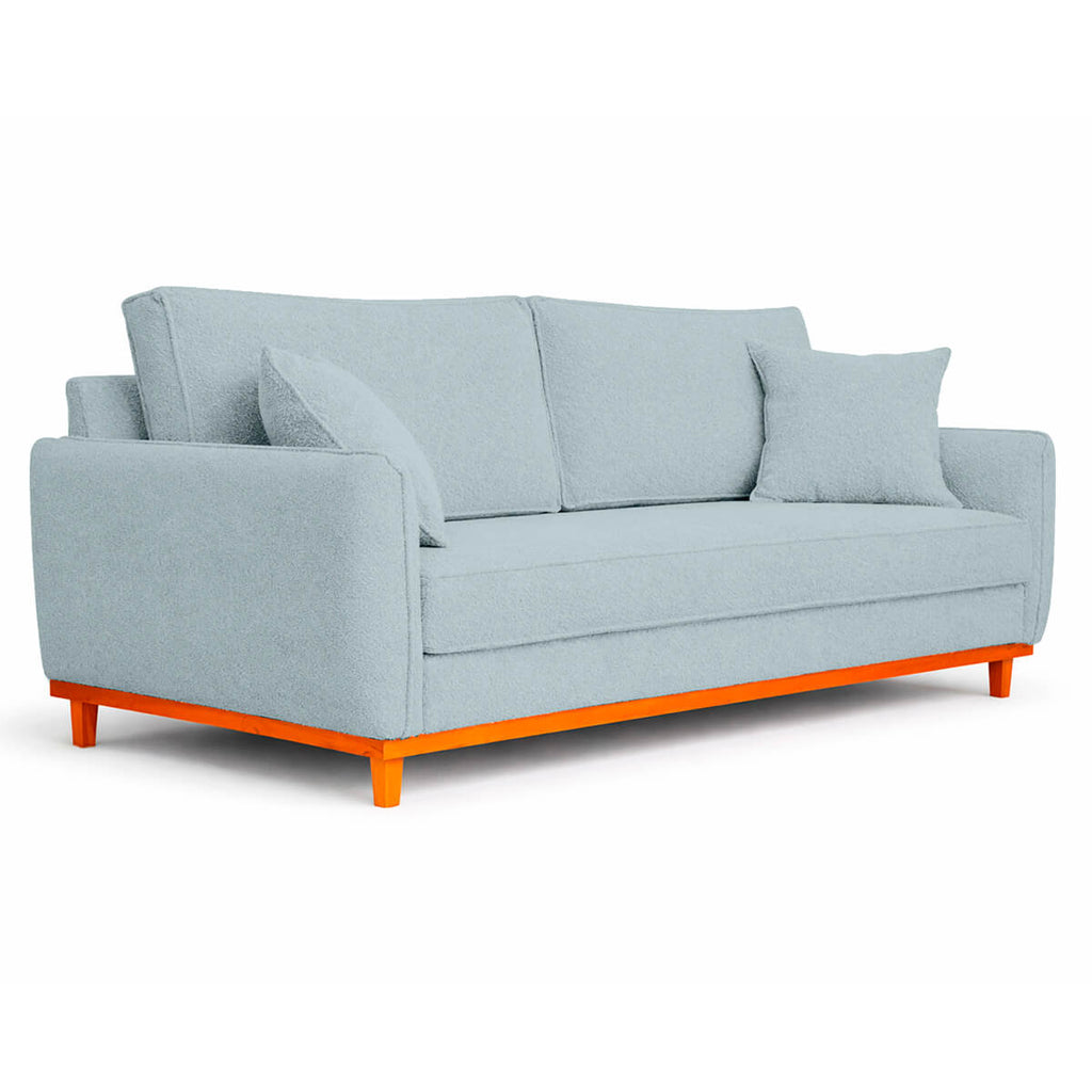 Sofá 2 Lugares Senna Bouclé Sala De Estar Moderno 140 Cm