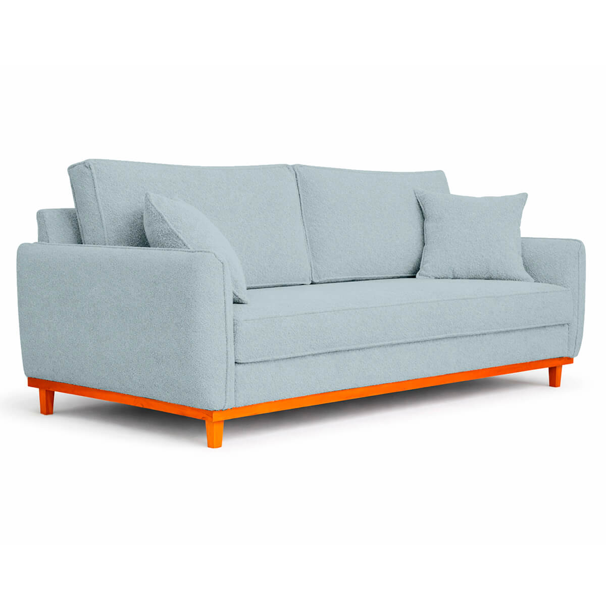 Sofá 2 Lugares Senna Bouclé Sala De Estar Moderno 140 Cm