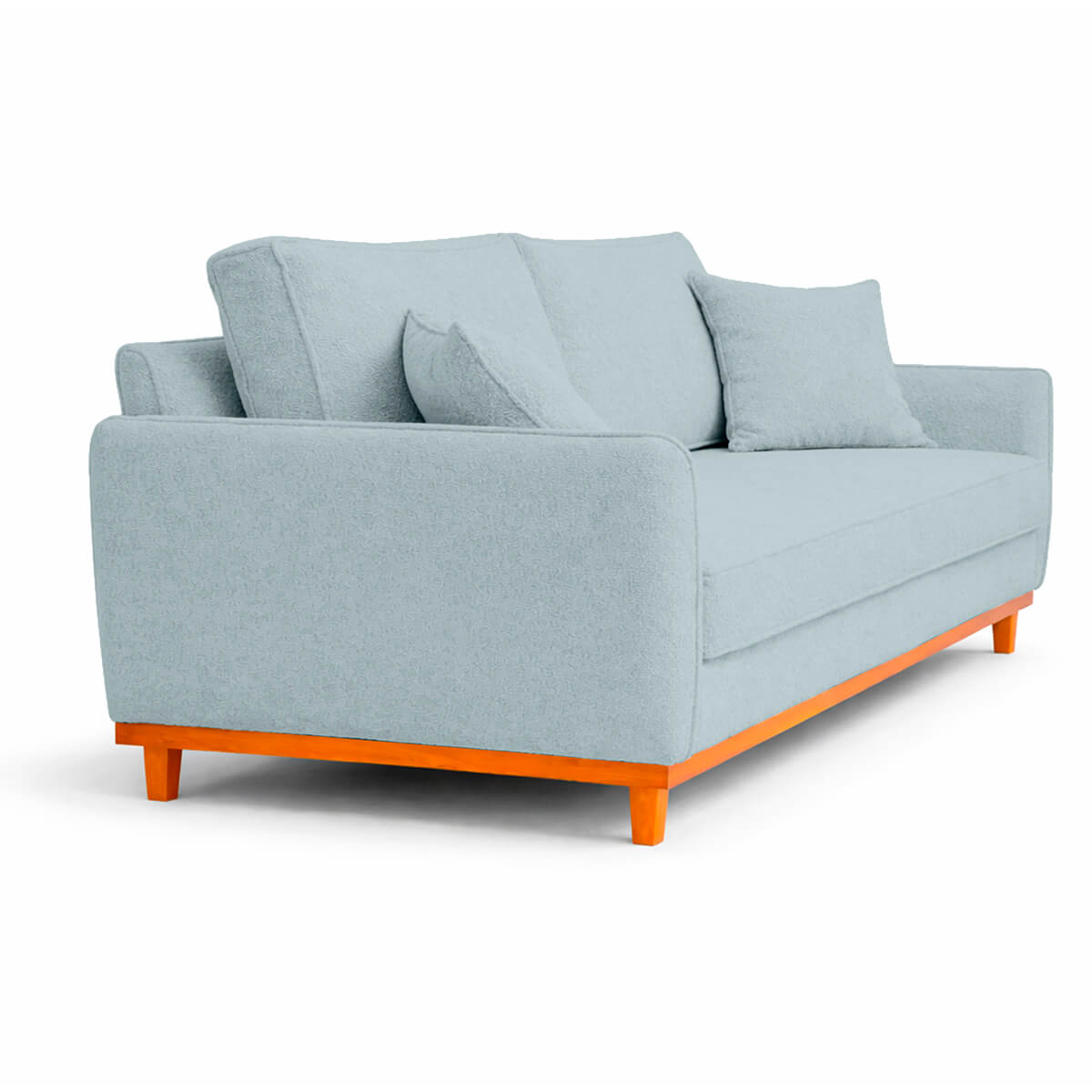 Sofá 2 Lugares Senna Bouclé Sala De Estar Moderno 140 Cm
